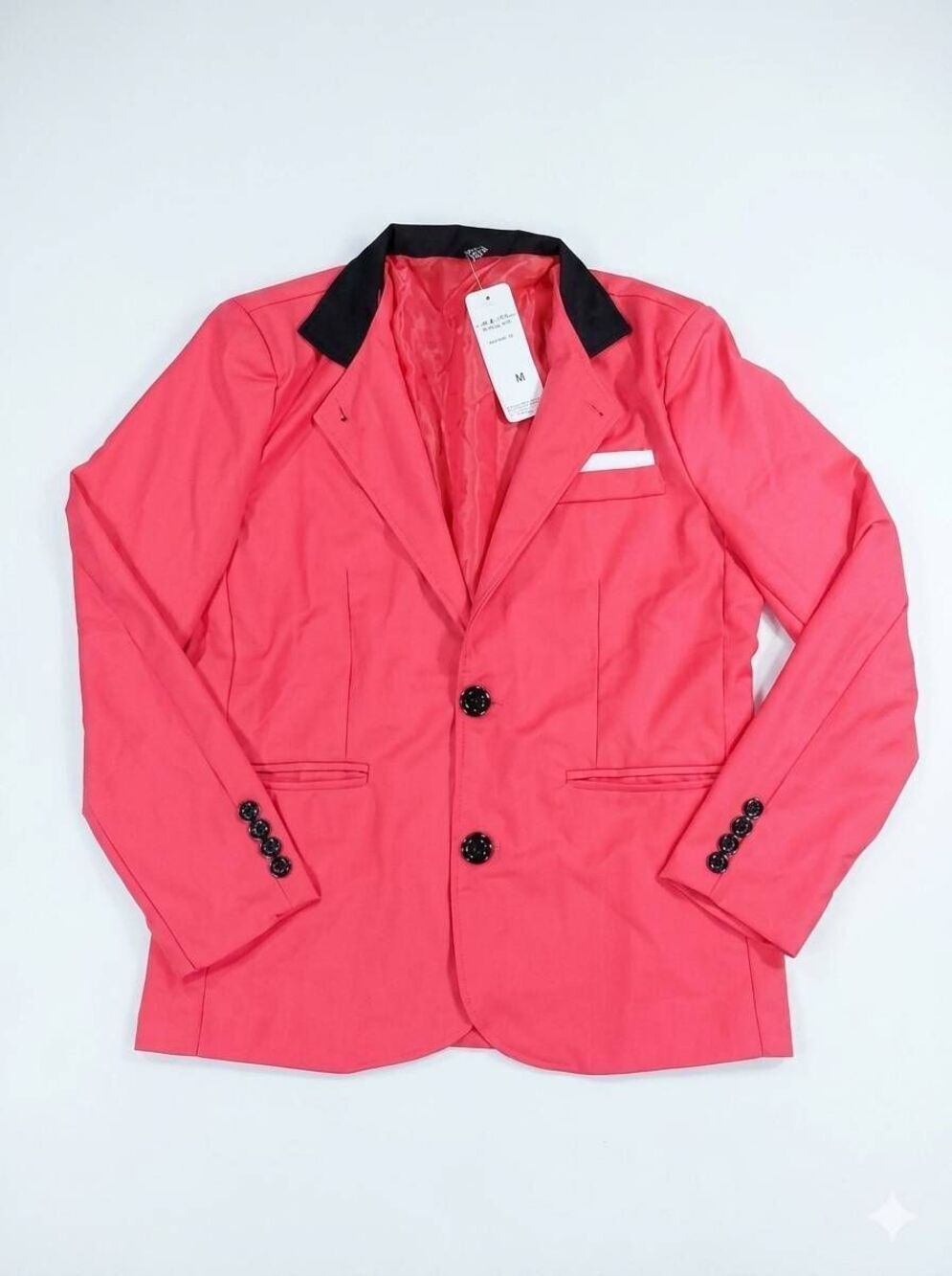 🔺️NWT Coral & Black Lightweight Blazer Jacket Medium
